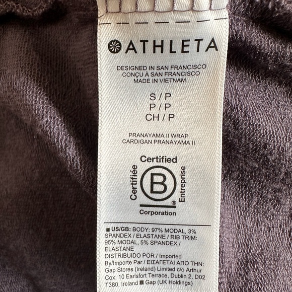 Athleta Women's Pranayama Restore Wrap Open Front Cardigan - Picture 8 of 9